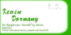 kevin dormany business card